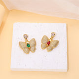 Sweet Zircon Butterfly Pendant Delicate Jewelry DIY Necklace Accessories