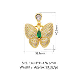 Sweet Zircon Butterfly Pendant Delicate Jewelry DIY Necklace Accessories