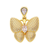 Sweet Zircon Butterfly Pendant Delicate Jewelry DIY Necklace Accessories