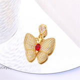 Sweet Zircon Butterfly Pendant Delicate Jewelry DIY Necklace Accessories
