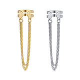 Long Tassel Ear Cuff Multilayer No Piercing Hook Clip Earrings for Women