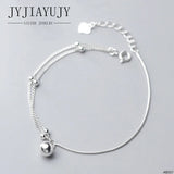 Sterling Silver S925 Beads Bracelet Anklet Hypoallergenic Women Jewelry