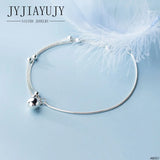 Sterling Silver S925 Beads Bracelet Anklet Hypoallergenic Women Jewelry