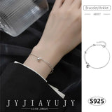 Sterling Silver S925 Beads Bracelet Anklet Hypoallergenic Women Jewelry