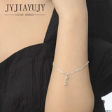 Sterling Silver S925 Beads Bracelet Anklet Hypoallergenic Women Fine Jewelry