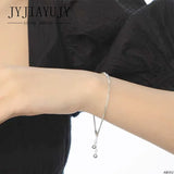 Sterling Silver S925 Beads Bracelet Anklet Hypoallergenic Women Fine Jewelry