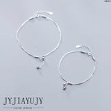 Sterling Silver S925 Beads Bracelet Anklet Hypoallergenic Women Fine Jewelry