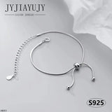 Sterling Silver S925 Snake Chain Bracelet Anklet Women Jewelry Gift
