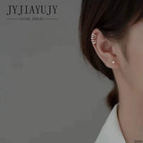 Sterling Silver S925 Ear Clip-Ons Earrings Cross Hypoallergenic Women Jewelry