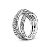 JZ2 Triple Band 199083c01 Ring For Woman 925 Sterling Silver