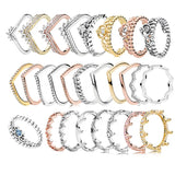 Princess Wishbone Ring 925 Silver Rose High Jewelry
