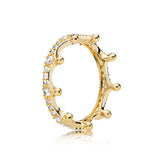 Princess Wishbone Ring 925 Silver Rose High Jewelry