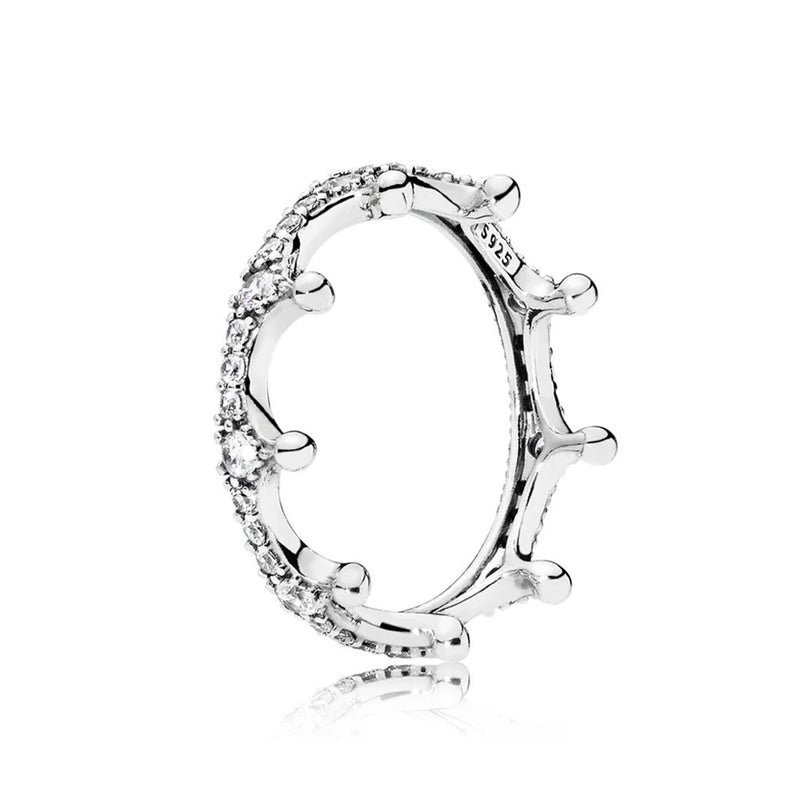 Princess Wishbone Ring 925 Silver Rose High Jewelry