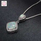 Fire Opal Zircon Pendant for Women
