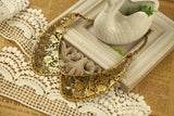 Vintage Retro Hollow Metal False Collar Necklaces For Women