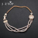 Zircon Chain Bracelets Charm Bangles Wedding Jewelry
