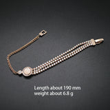 Zircon Chain Bracelets Charm Bangles Wedding Jewelry