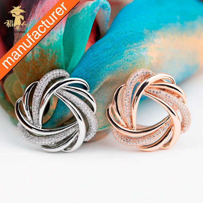 Tricyclic Scarves Buckle Women Jackstraw Scarf Clip