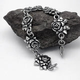 Vintage Old Rose Link Bracelet