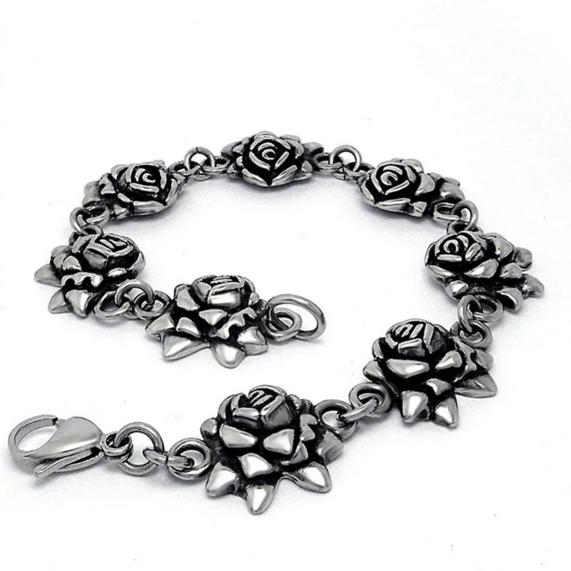 Vintage Old Rose Link Bracelet