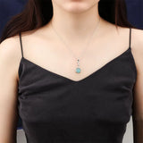 925 Silver Necklace Zircon Pendant Wedding Jewelry