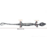 Men's Titanium Stainless Steel Bracelet Lizard Style 8.5 Inches