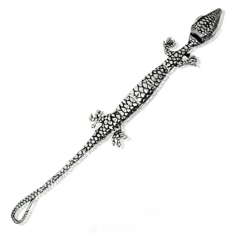 Men's Titanium Stainless Steel Bracelet Lizard Style 8.5 Inches