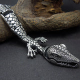 Men's Titanium Stainless Steel Bracelet Lizard Style 8.5 Inches