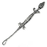 Men's Titanium Stainless Steel Bracelet Lizard Style 8.5 Inches