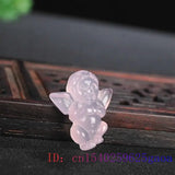 Jade Angel Pendant Chalcedony Women Charm Necklace