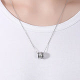 Sterling Silver 925 Diamond Pendant Hip Hop Necklace for Men