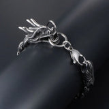 Angle Titanium Stainless Steel Dragon Bracelet Men Jewelry