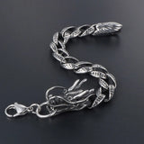 Angle Titanium Stainless Steel Dragon Bracelet Men Jewelry