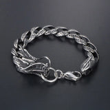 Angle Titanium Stainless Steel Dragon Bracelet Men Jewelry