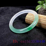 Green Jade Bangle Bracelet Jadeite Jewelry Amulet Chinese Carved