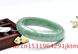 Jade Bangle Bracelet Natural Green Charm Chinese Amulet 5A+