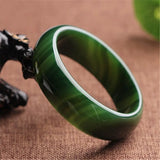Grass Agate Bangles Narrow Wide Strip Bracelet Jewelry