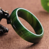 Grass Agate Bangles Narrow Wide Strip Bracelet Jewelry