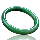 Green Agate Bangles Round Bar Bracelet Jewelry