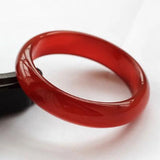 Natural Agate Bangles Green Red Flat Bracelet Jewelry