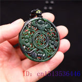 Jade Bat Pendant Green Charm Necklace Chinese Amulet Natural Carved
