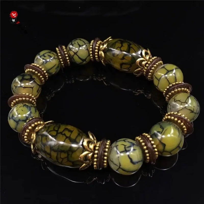 Jade Bead Bracelet Natural Agate Sky Eye Bracelet Men Women