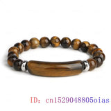Men's Tiger Eye Charm Jade Bead Bracelet Chinese Accessories