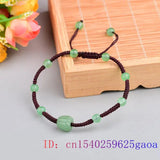 Green Jade Beaded Anklets for Women Men Vintage Stone Charms Jewelry