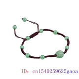 Green Jade Beaded Anklets for Women Men Vintage Stone Charms Jewelry