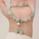 Natural Burmese Jade Beaded Bracelet High Jewelry Gift