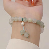 Natural Burmese Jade Beaded Bracelet High Jewelry Gift