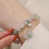Natural Burmese Jade Beaded Bracelet High Jewelry Gift