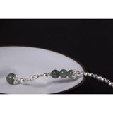 Jade Beads Bracelet 925 Silver Crystals Jewelry Armband