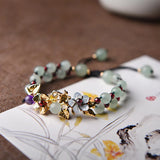 Jade Beads Bracelets Green Bangles Gemstone Accessories Chinese Stone Amulets